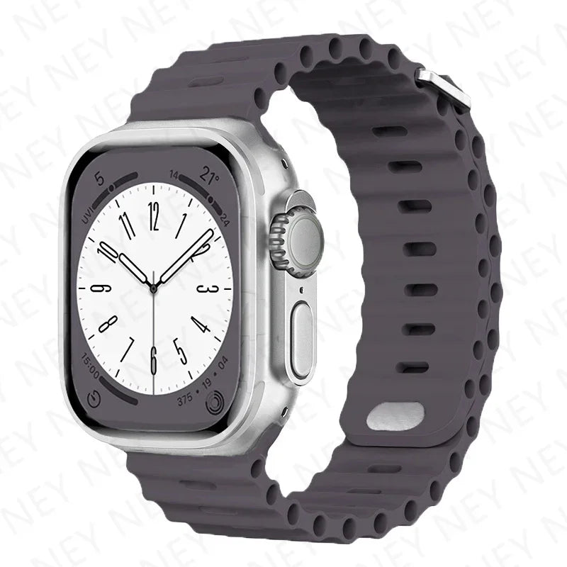OceanLoop – Bracelet Sport Tubulaires en Silicone Respirant pour Apple Watch