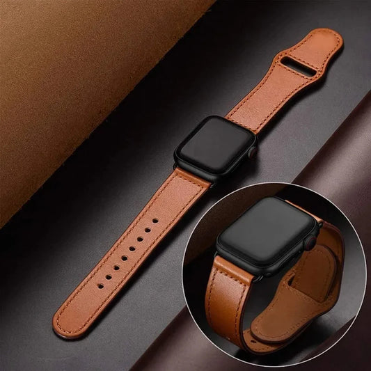 ClassicLoop – Bracelet Cuir Véritable Premium pour Apple Watch