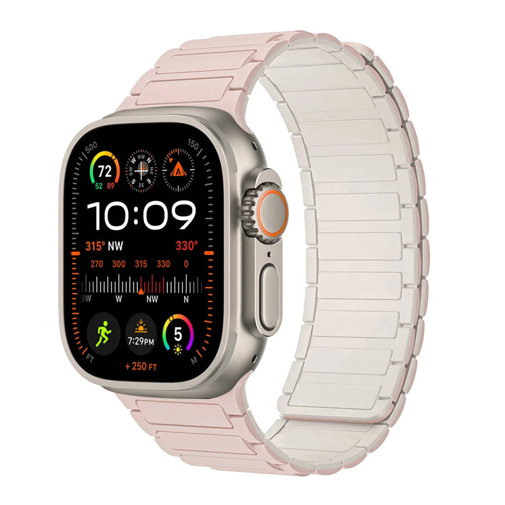 BreezeLoop - Bracelet en Nylon Respirant à Boucle Magnétique pour Apple Watch