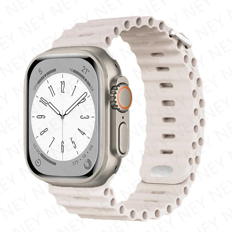 OceanLoop – Bracelet Sport Tubulaires en Silicone Respirant pour Apple Watch