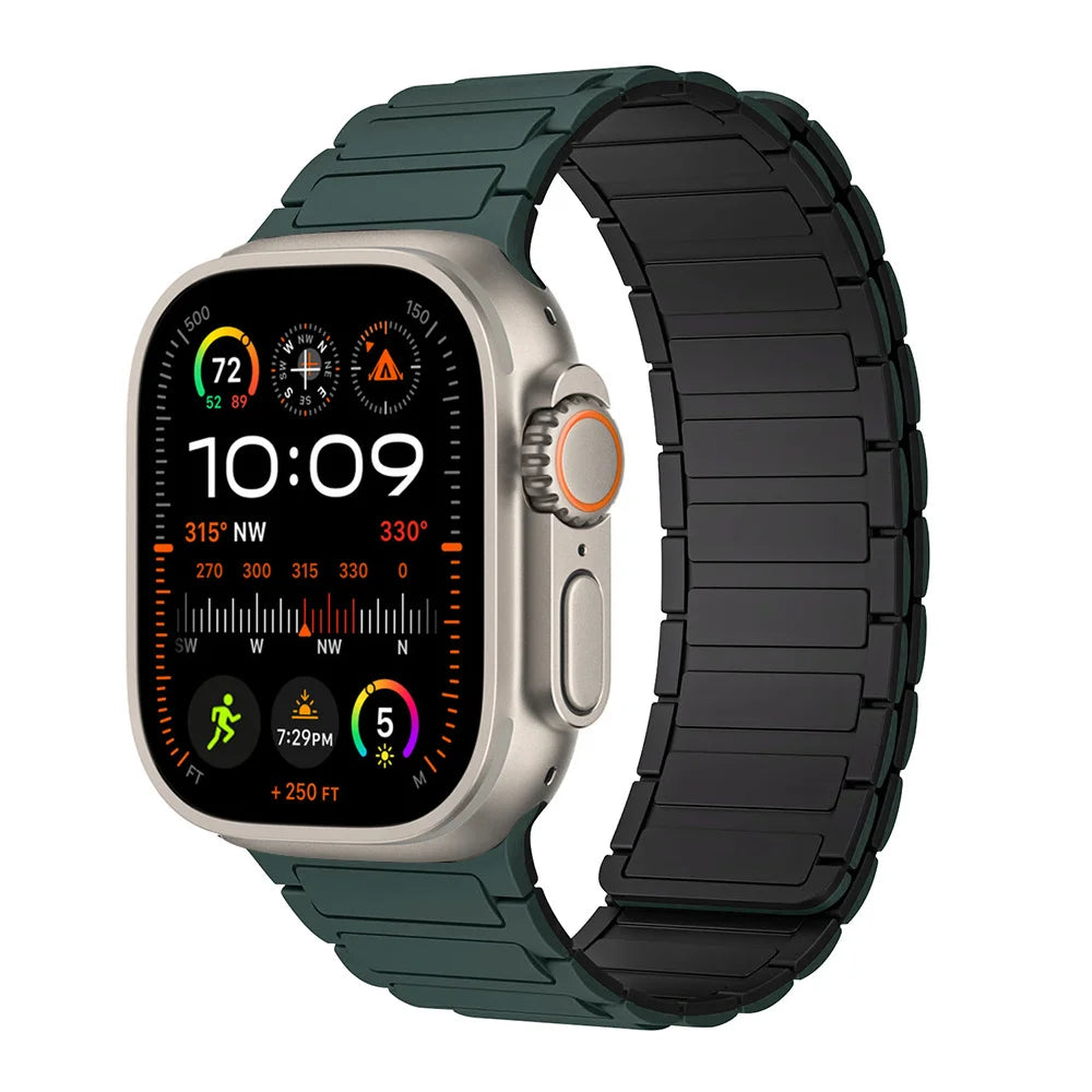 BreezeLoop - Bracelet en Nylon Respirant à Boucle Magnétique pour Apple Watch