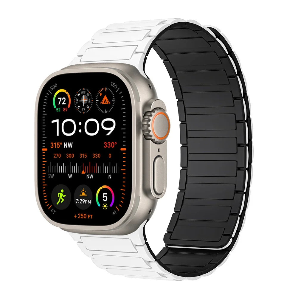 BreezeLoop - Bracelet en Nylon Respirant à Boucle Magnétique pour Apple Watch