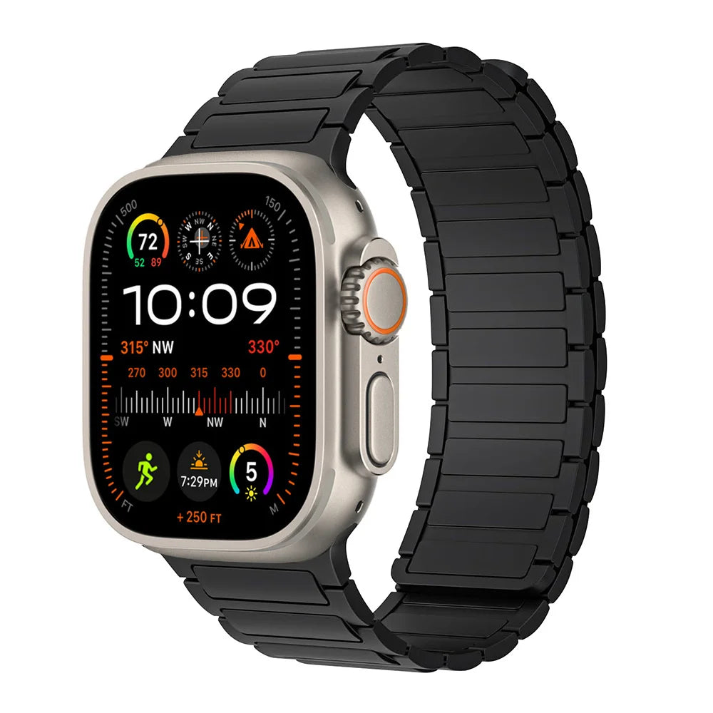 BreezeLoop - Bracelet en Nylon Respirant à Boucle Magnétique pour Apple Watch