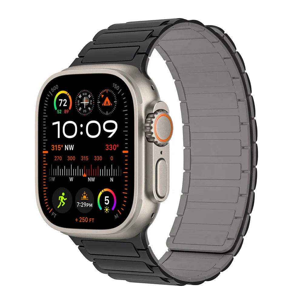 BreezeLoop - Bracelet en Nylon Respirant à Boucle Magnétique pour Apple Watch