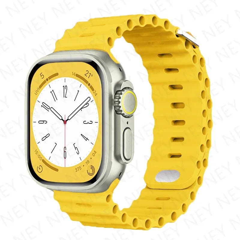 OceanLoop –  Bracelet Sport Tubulaires en Silicone Respirant pour Apple Watch