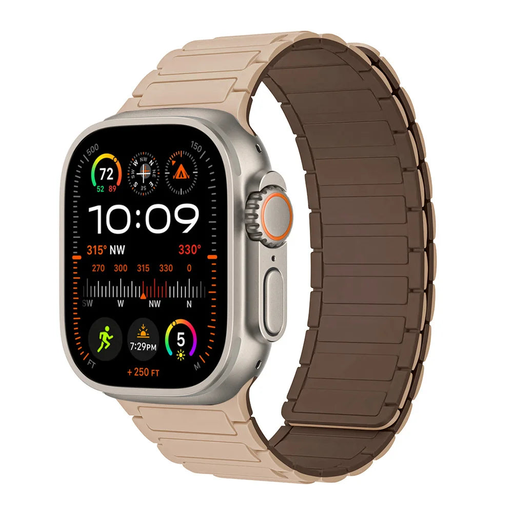 BreezeLoop - Bracelet en Nylon Respirant à Boucle Magnétique pour Apple Watch