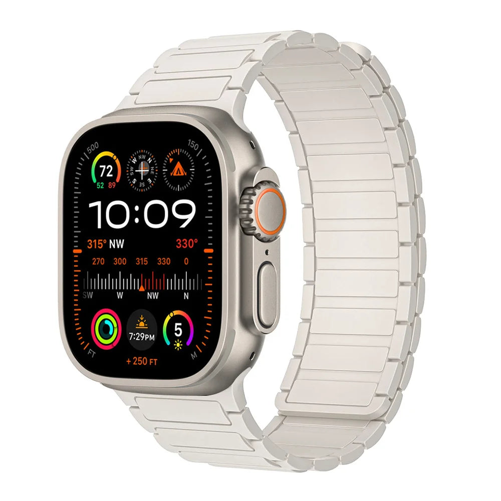 BreezeLoop - Bracelet en Nylon Respirant à Boucle Magnétique pour Apple Watch