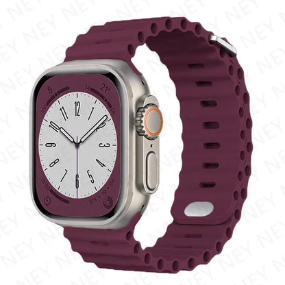 OceanLoop –  Bracelet Sport Tubulaires en Silicone Respirant pour Apple Watch