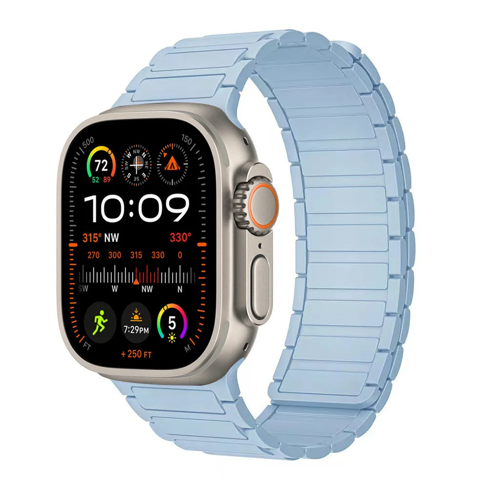 BreezeLoop - Bracelet en Nylon Respirant à Boucle Magnétique pour Apple Watch