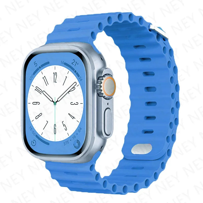 OceanLoop –  Bracelet Sport Tubulaires en Silicone Respirant pour Apple Watch