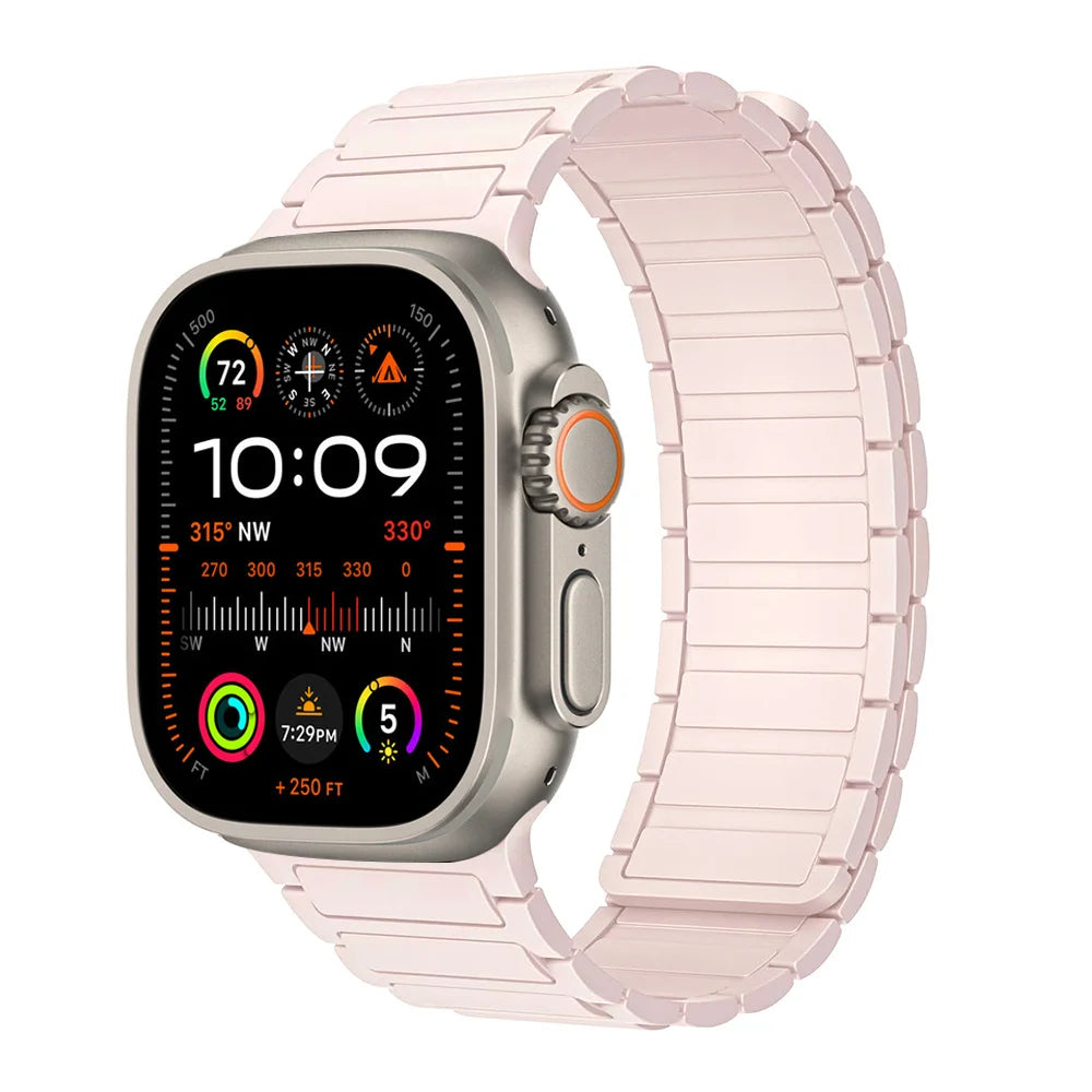 BreezeLoop - Bracelet en Nylon Respirant à Boucle Magnétique pour Apple Watch