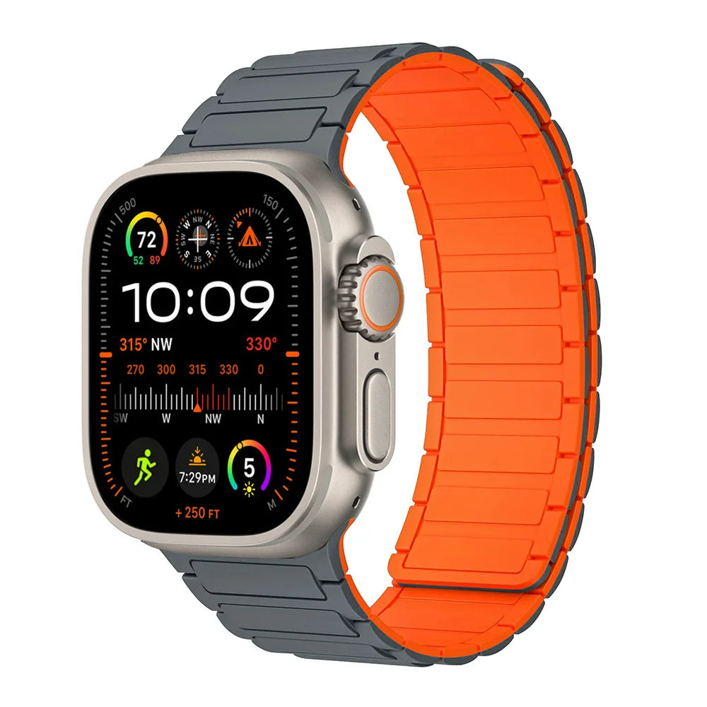 BreezeLoop - Bracelet en Nylon Respirant à Boucle Magnétique pour Apple Watch