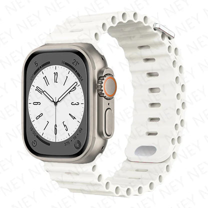 OceanLoop –  Bracelet Sport Tubulaires en Silicone Respirant pour Apple Watch