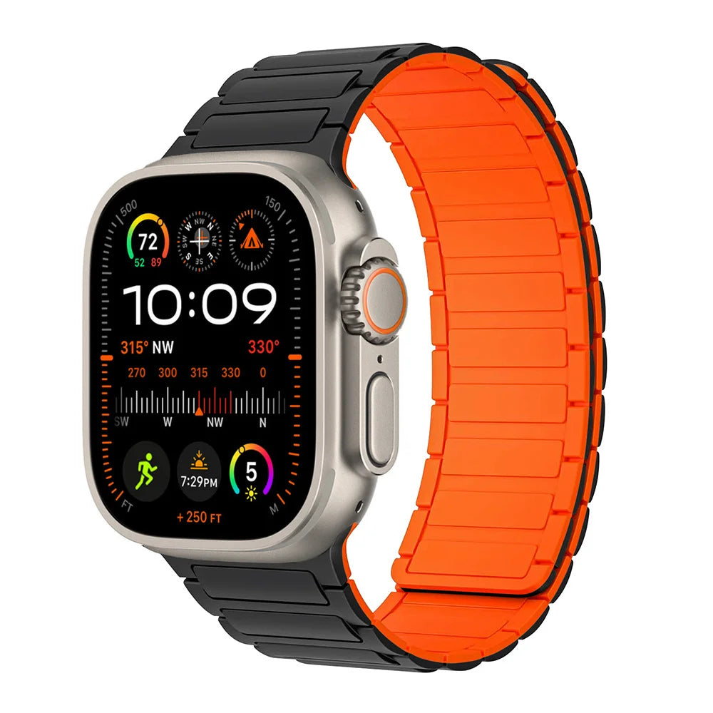 BreezeLoop - Bracelet en Nylon Respirant à Boucle Magnétique pour Apple Watch