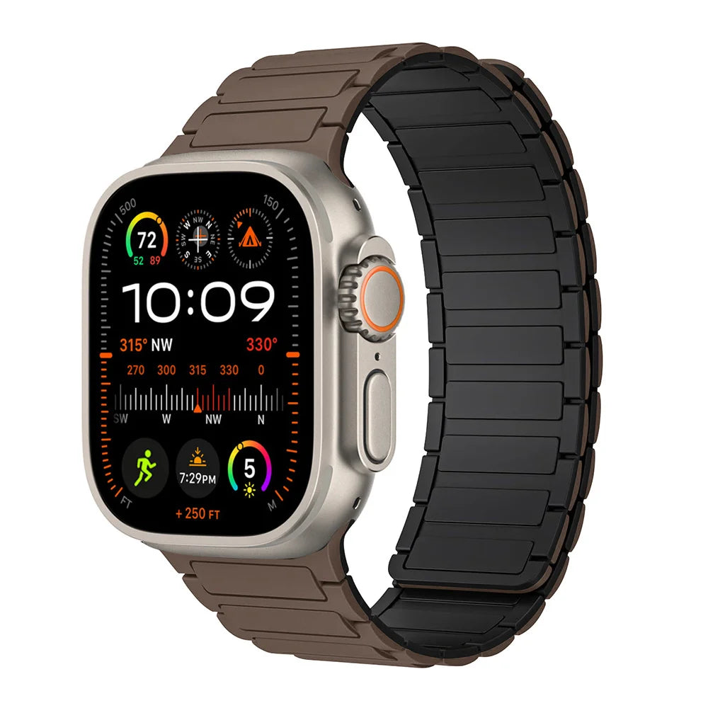 BreezeLoop - Bracelet en Nylon Respirant à Boucle Magnétique pour Apple Watch