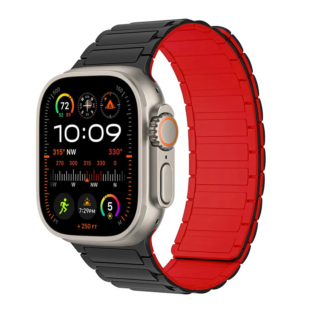 BreezeLoop - Bracelet en Nylon Respirant à Boucle Magnétique pour Apple Watch