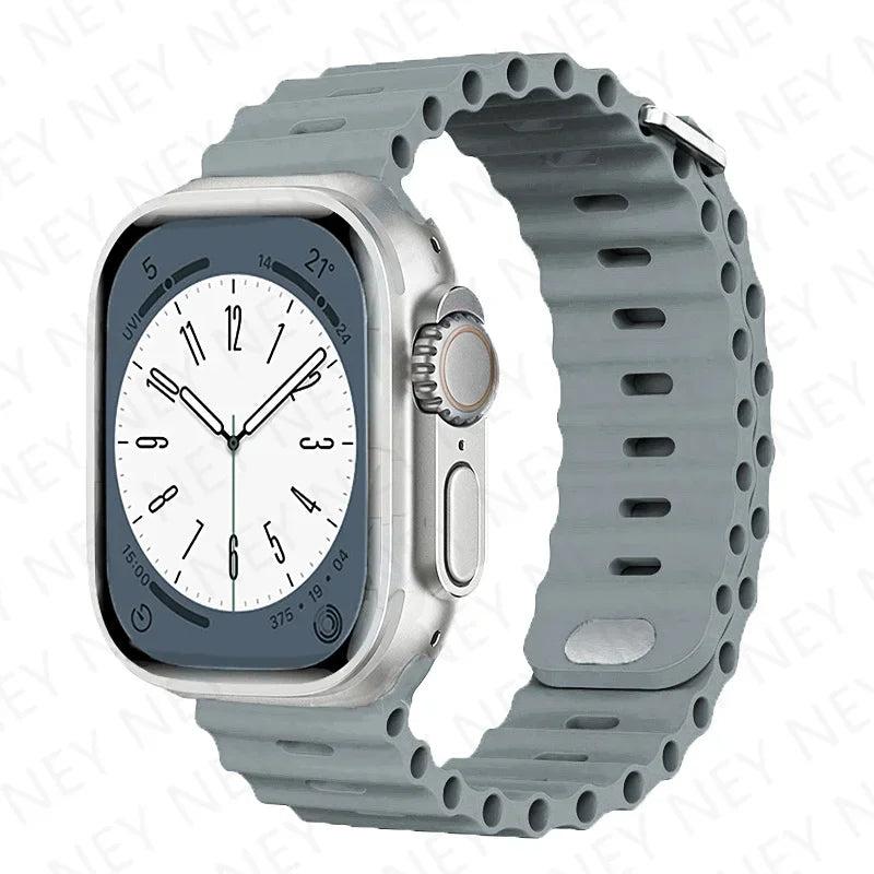 OceanLoop –  Bracelet Sport Tubulaires en Silicone Respirant pour Apple Watch