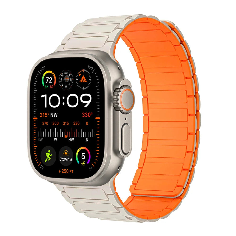 BreezeLoop - Bracelet en Nylon Respirant à Boucle Magnétique pour Apple Watch