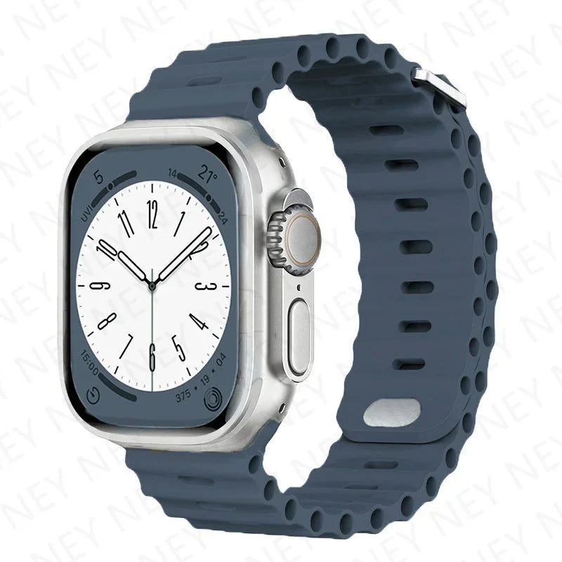 OceanLoop –  Bracelet Sport Tubulaires en Silicone Respirant pour Apple Watch