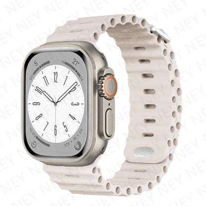 OceanLoop –  Bracelet Sport Tubulaires en Silicone Respirant pour Apple Watch