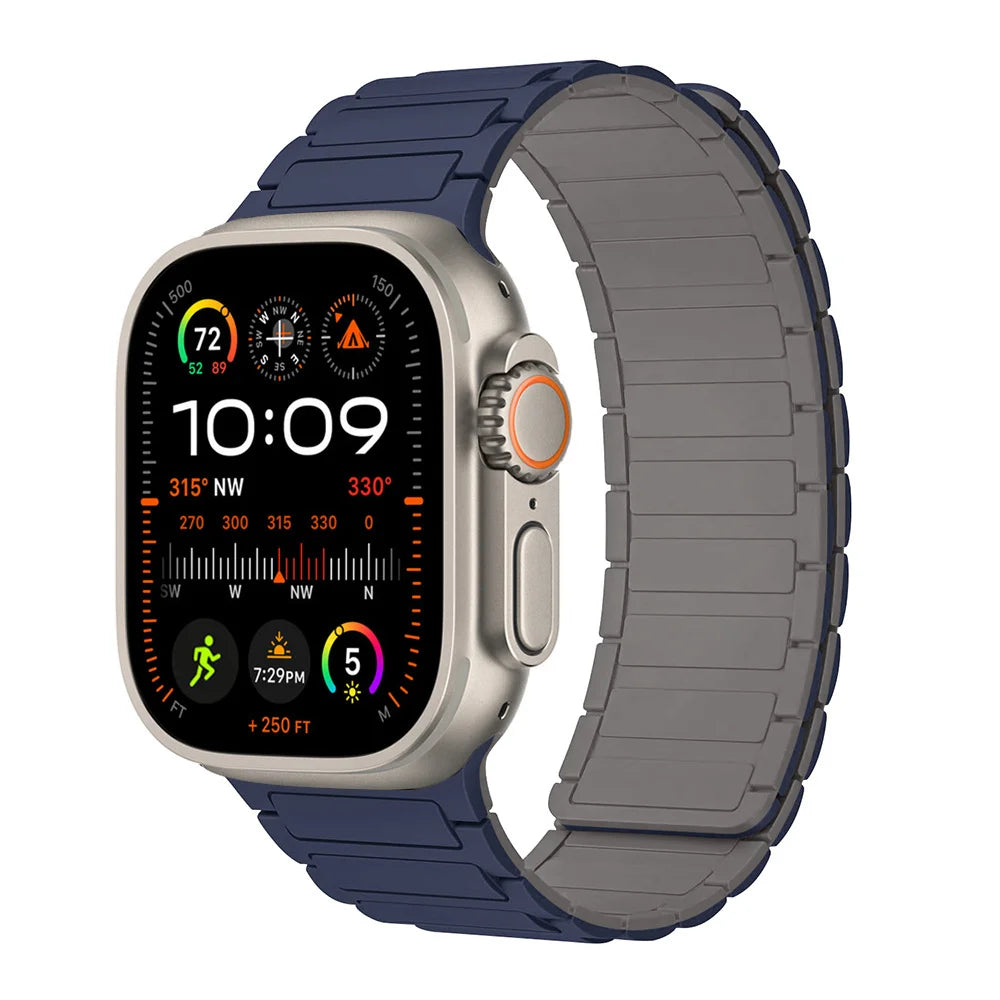 BreezeLoop - Bracelet en Nylon Respirant à Boucle Magnétique pour Apple Watch